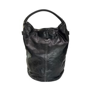Marc by Marc Jacobs Black Leather Studded Hobo Shoulder Bag Tote